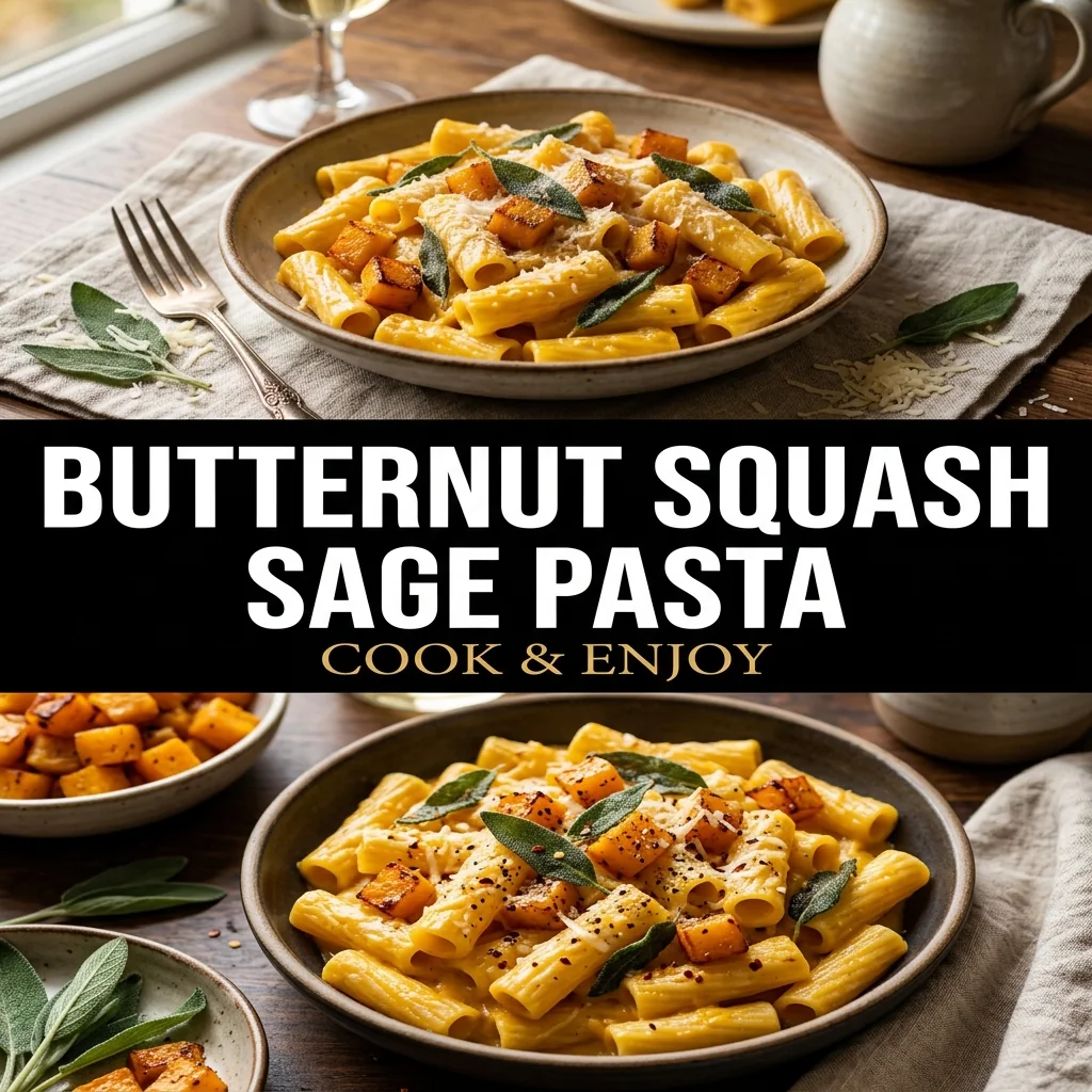 Butternut Squash Sage Pasta recipe poster