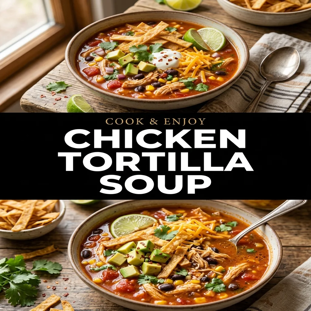 Chicken Tortilla Soup recipe poster
