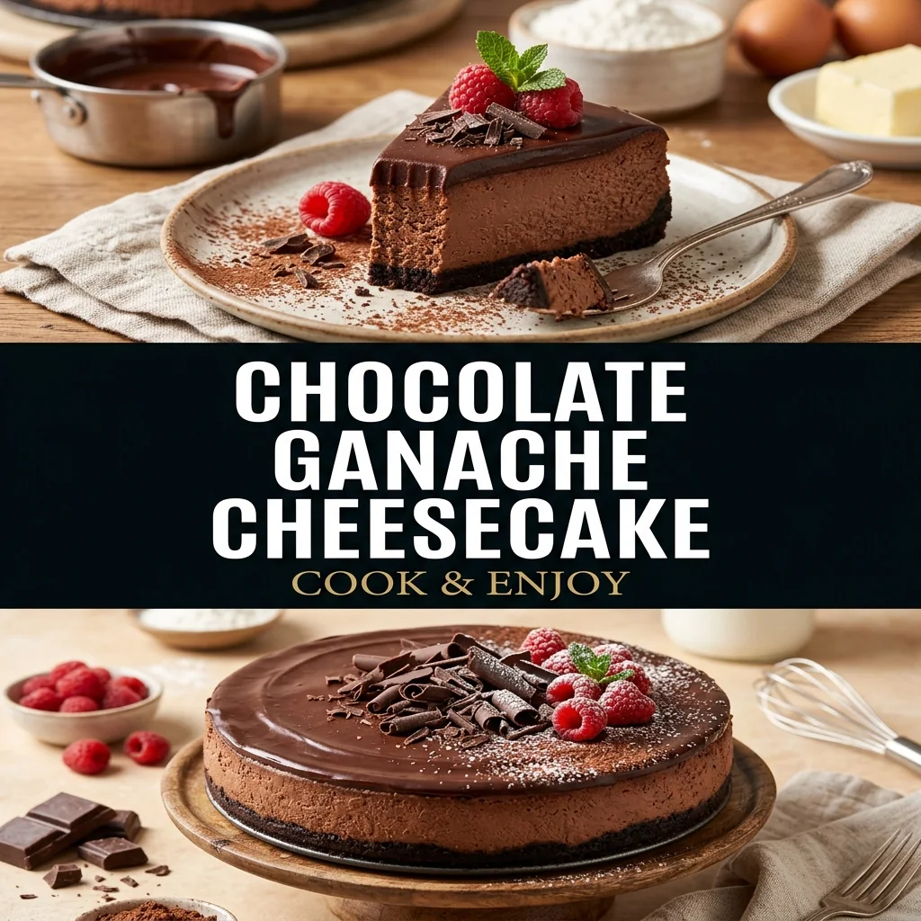 Chocolate Ganache Cheesecake recipe poster