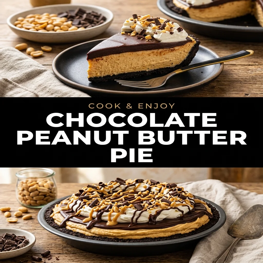 Chocolate Peanut Butter Pie recipe poster