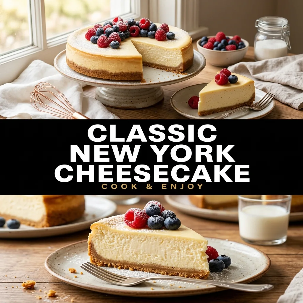Classic New York Cheesecake recipe poster