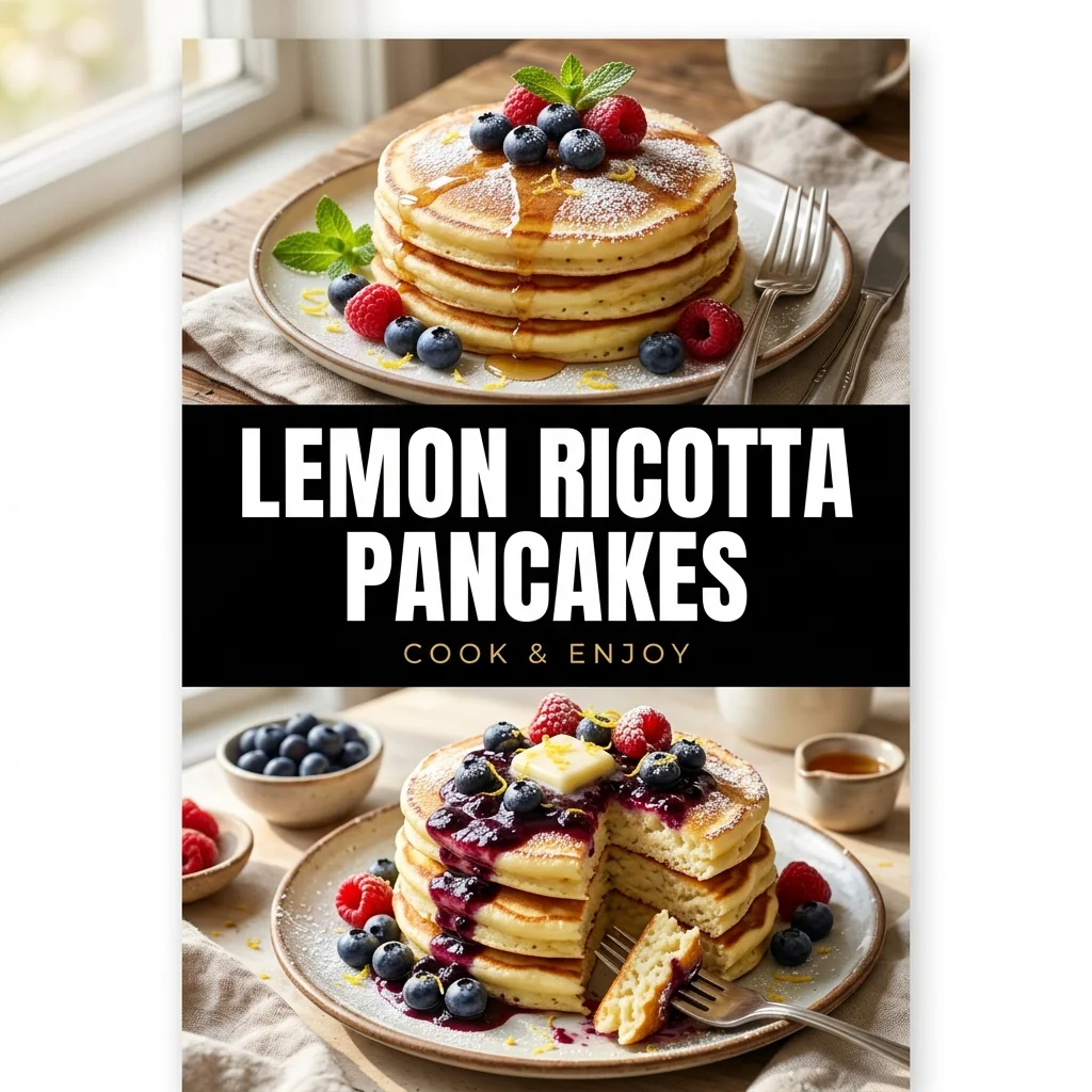 Lemon Ricotta Pancakes recipe poster