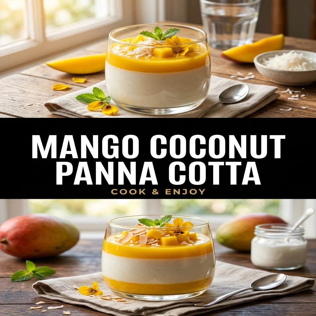 Mango Coconut Panna Cotta recipe poster