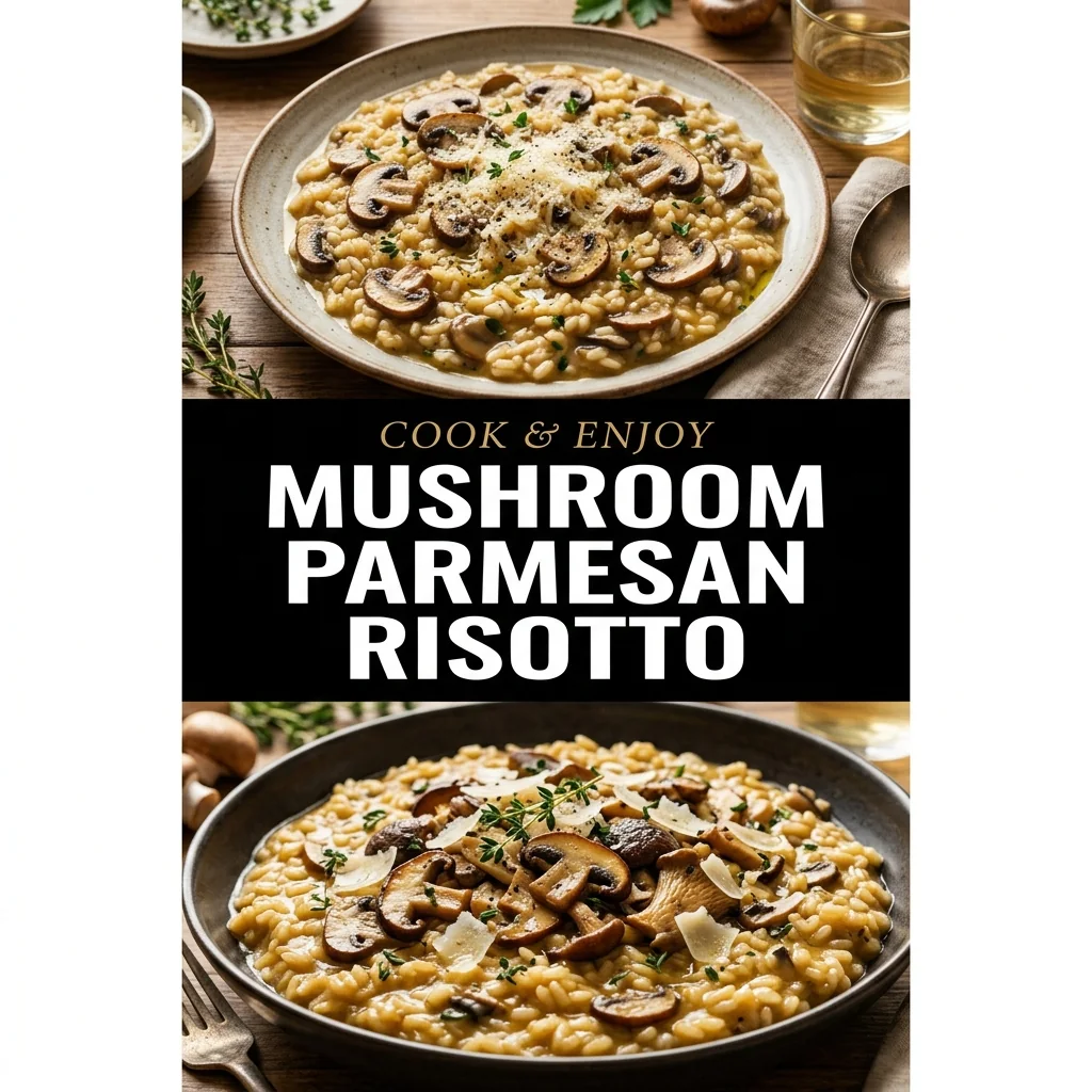 Mushroom Parmesan Risotto recipe poster