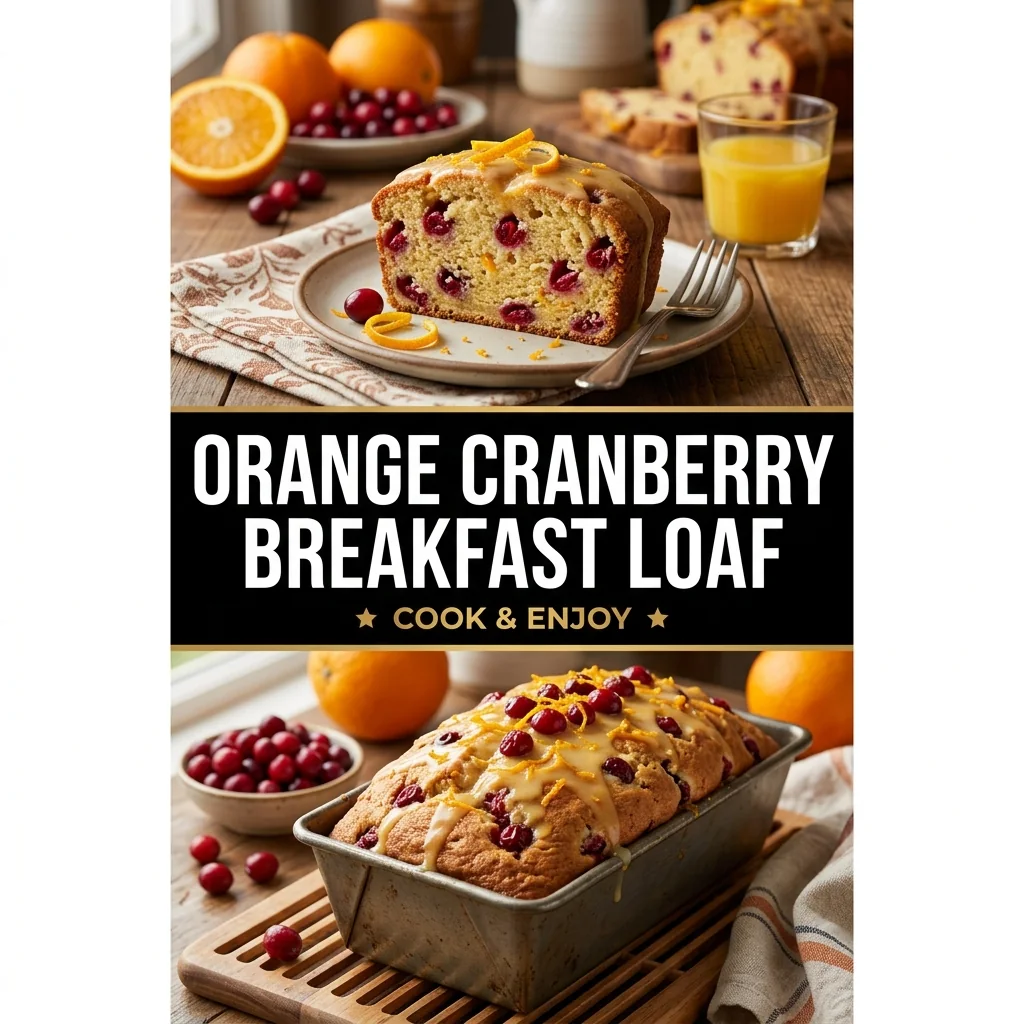Orange Cranberry Breakfast Loaf recipe poster