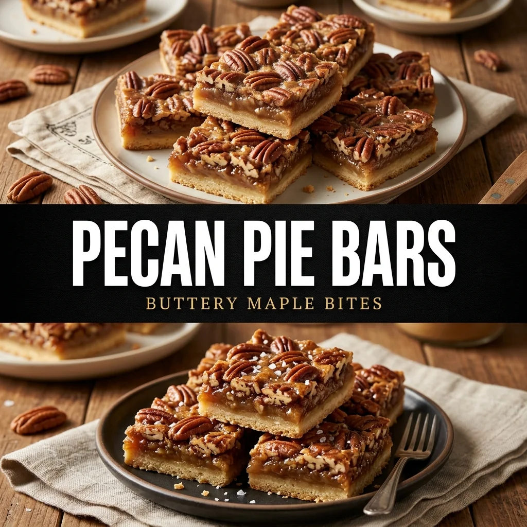 Maple Pecan Pie Bars recipe poster