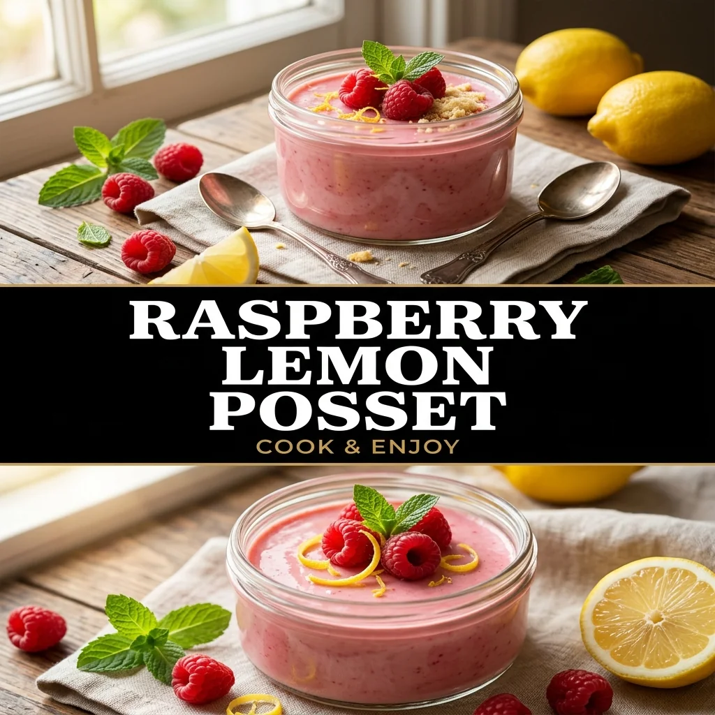 Raspberry Lemon Posset recipe poster