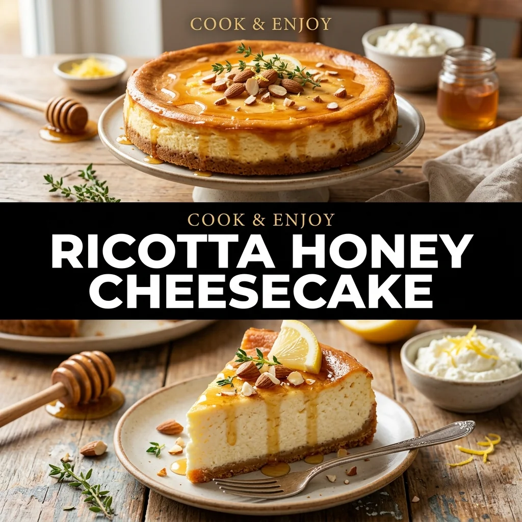 Ricotta Honey Cheesecake recipe poster