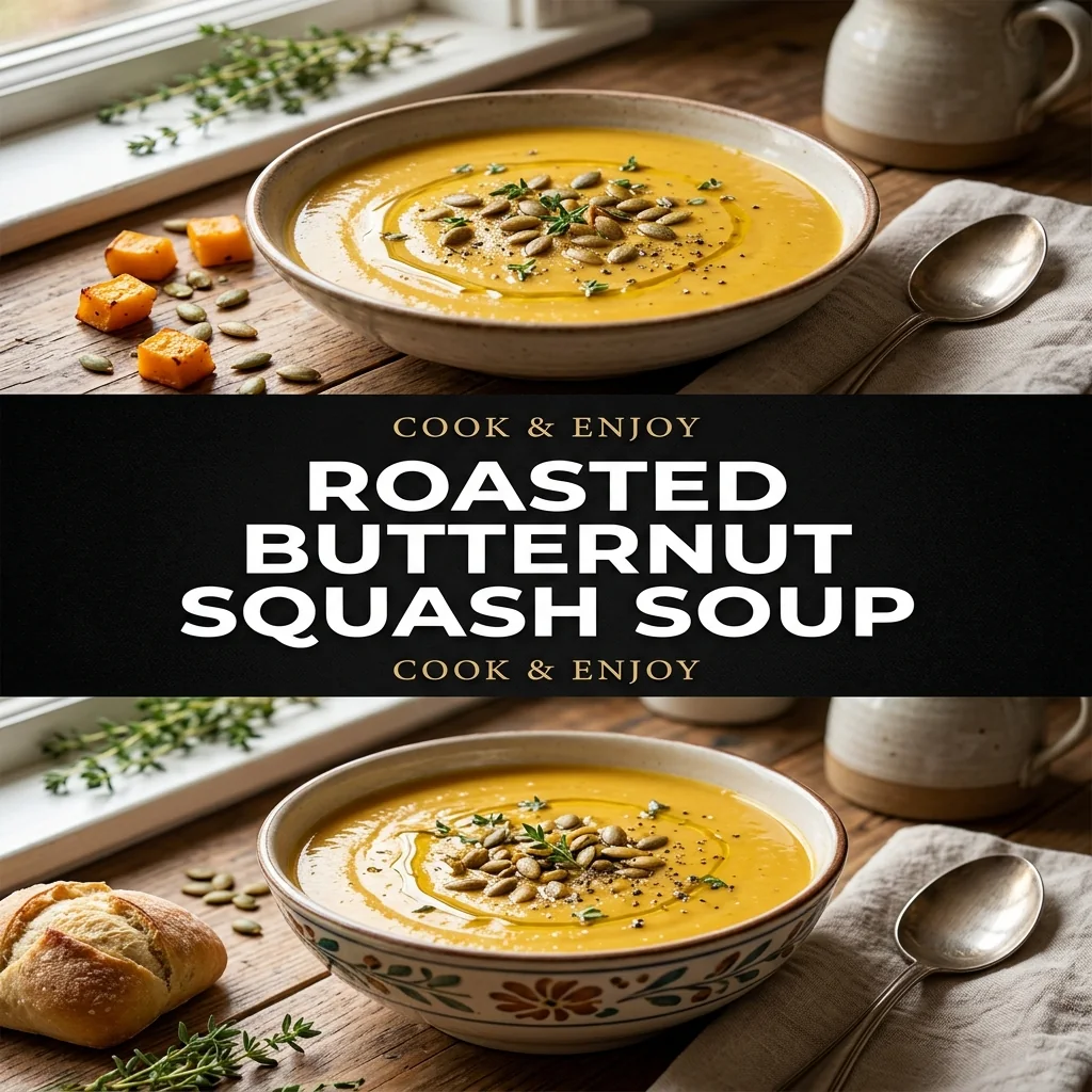 Roasted Butternut Squash Soup recipe poster