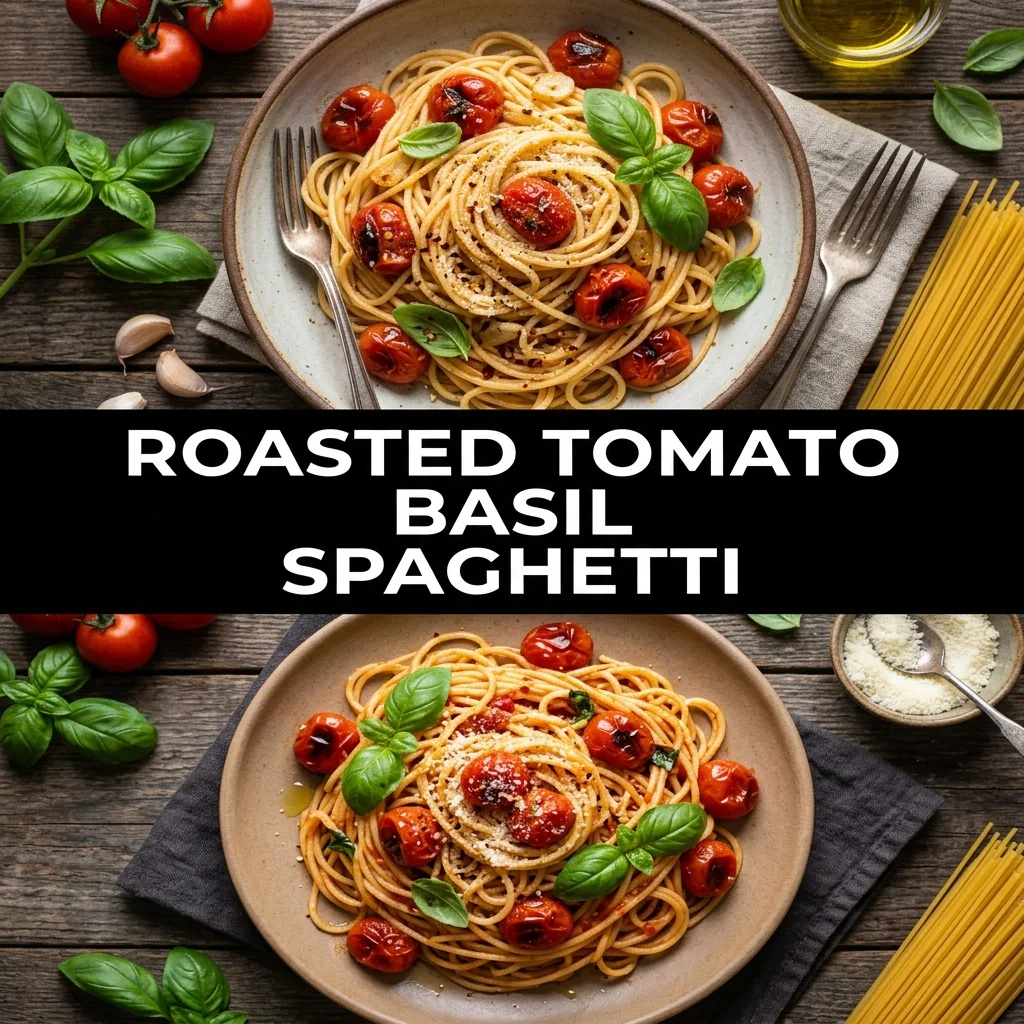 Roasted Tomato Basil Spaghetti recipe poster
