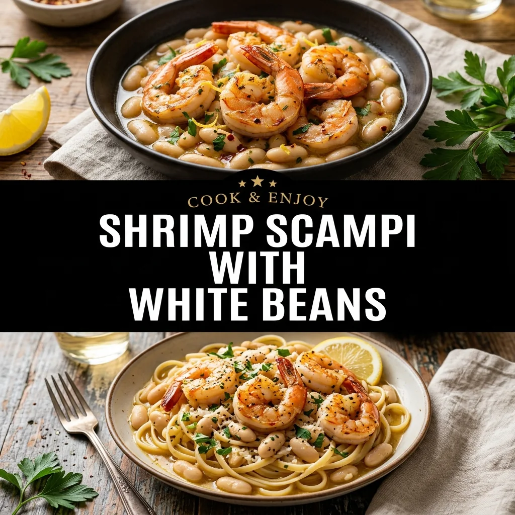 Shrimp Scampi with White Beans recipe poster