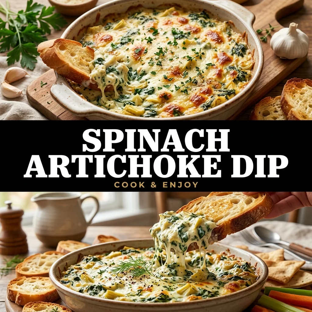 Spinach Artichoke Dip recipe poster
