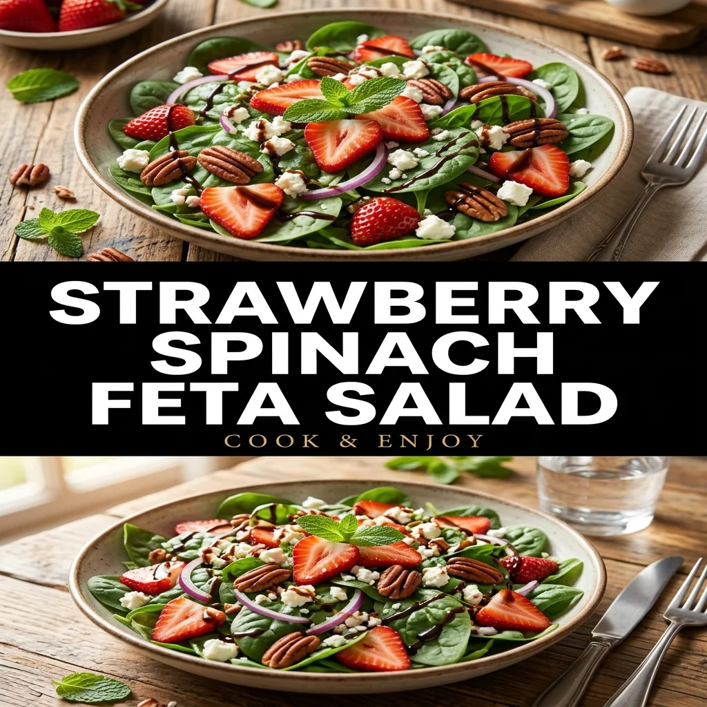 Strawberry Spinach Feta Salad recipe poster