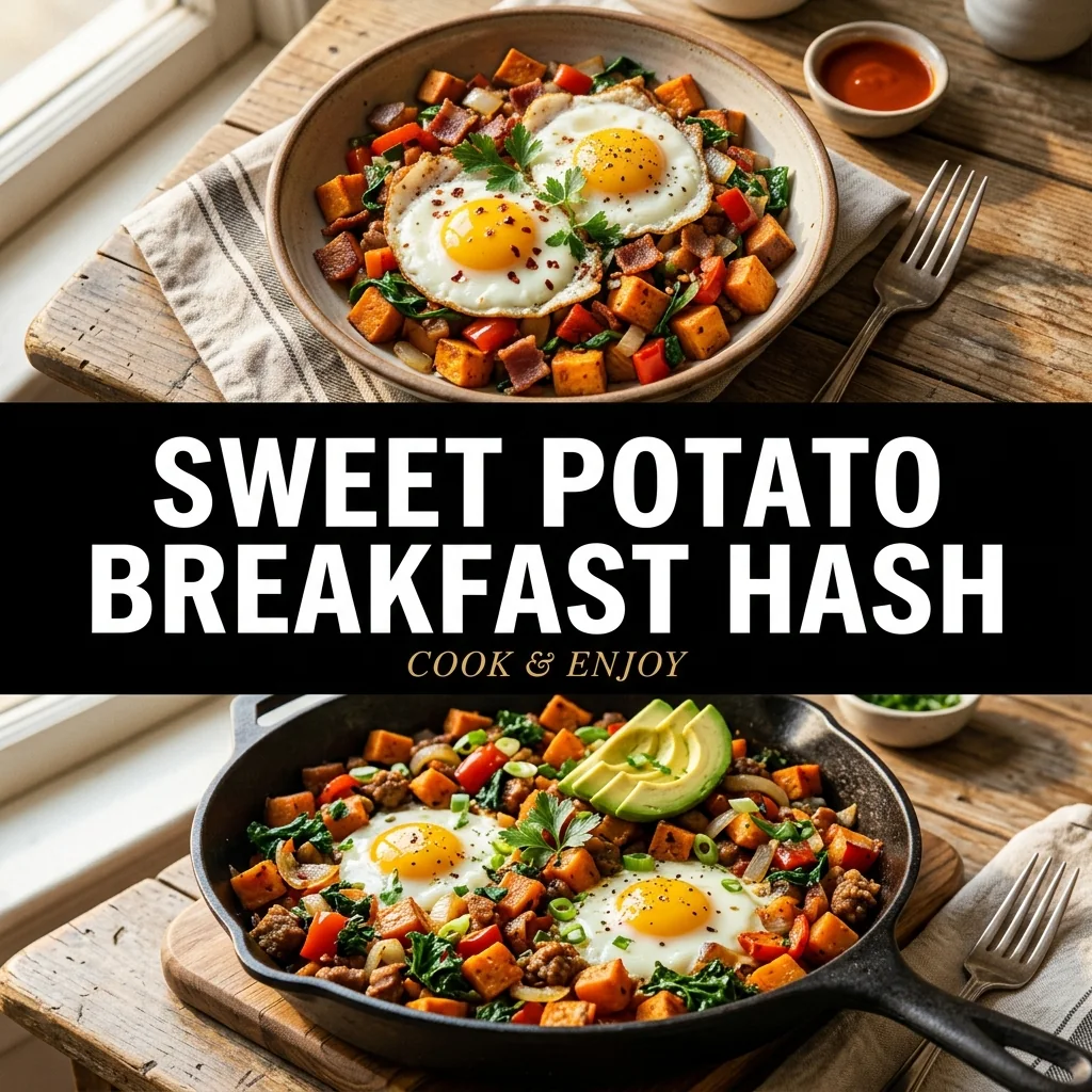 Sweet Potato Breakfast Hash recipe poster
