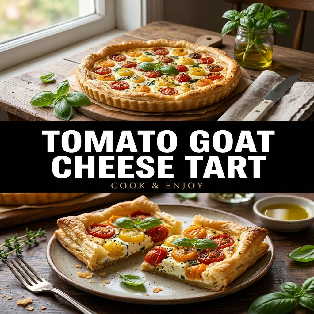 Tomato Goat Cheese Tart recipe poster